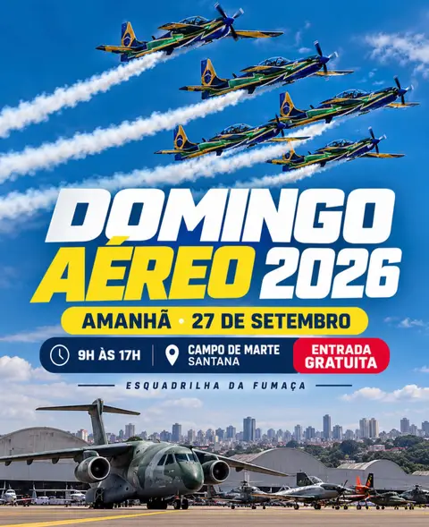 Amanhã tem domingo aéreo em são paulo