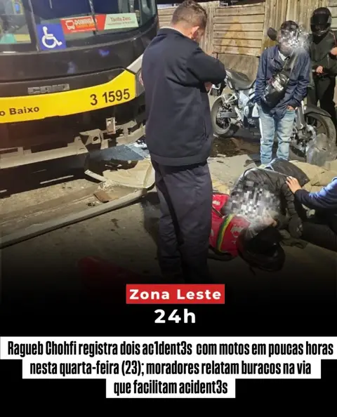 Dois acidentes envolvendo motocicletas foram registrados na Avenida Ragueb Chohfi, na Zona Leste de São Paulo…