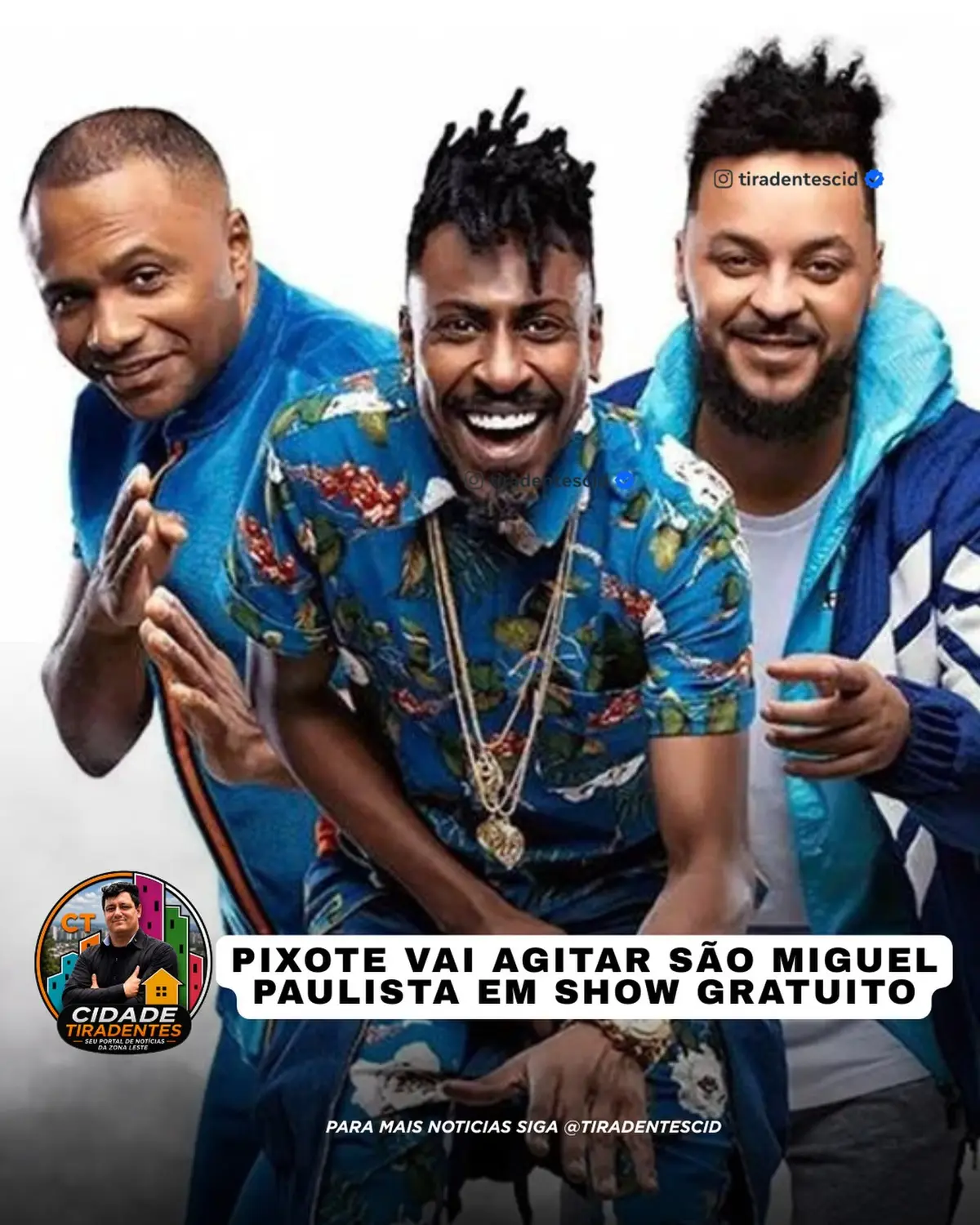 Festa dos Povos terá show do Pixote em São Miguel Paulista neste sábado