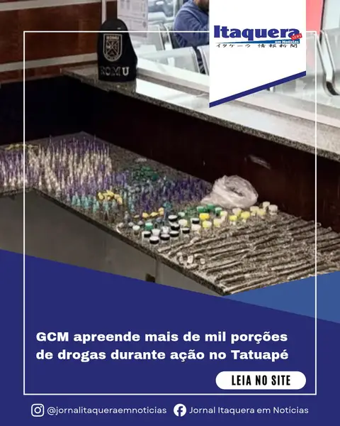 GCM apreende mais de mil porções de drogas no Tatuapé