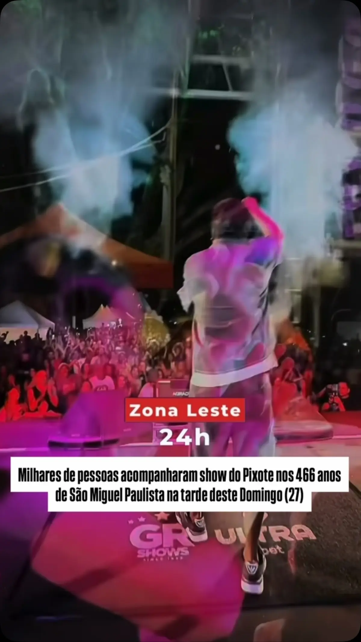 Milhares de pessoas acompanharam o show do grupo Pixote na tarde deste domingo (27), na Praça Fortunato da…