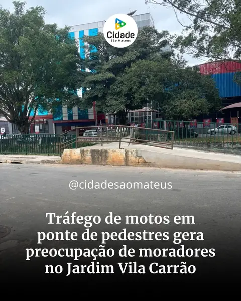Moradores do Jardim Vila Carrão pedem instalação de barreiras para conter tráfego de motos em ponte de…
