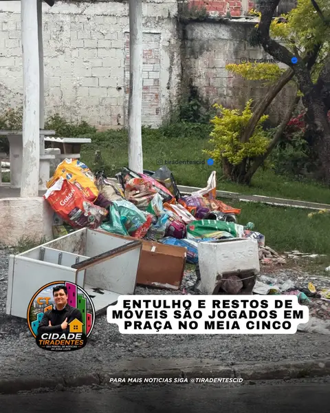 Moradores relatam descarte irregular de entulhos e móveis velhos na região da Rua Padre Aldemar Moreira…