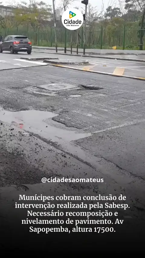 Motoristas e moradores cobram nivelamento de asfalto na Avenida Sapopemba após intervenção de…