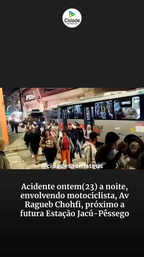 Nos foi reportado um acidente envolvendo motociclista e um coletivo, na noite de ontem(23), na Avenida Ragueb…