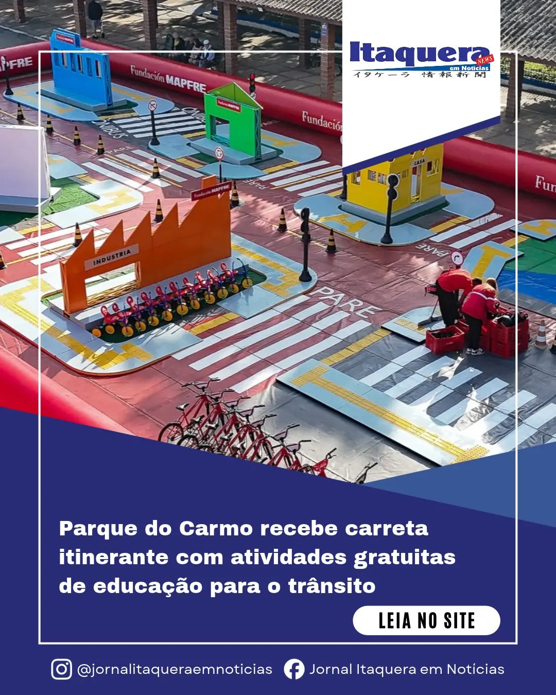 Parque do Carmo terá mini cidade de trânsito para crianças
