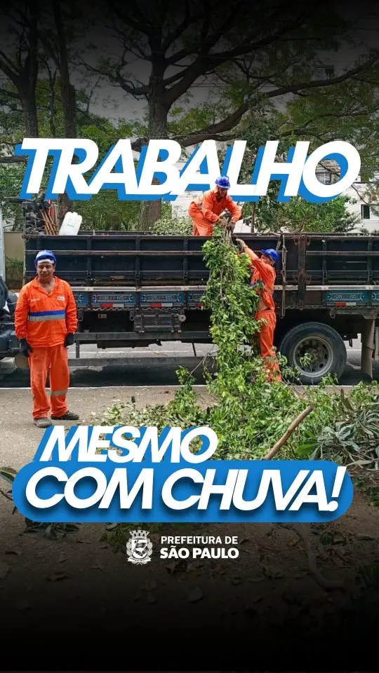 Quando a chuva cai forte, o trabalho não para
