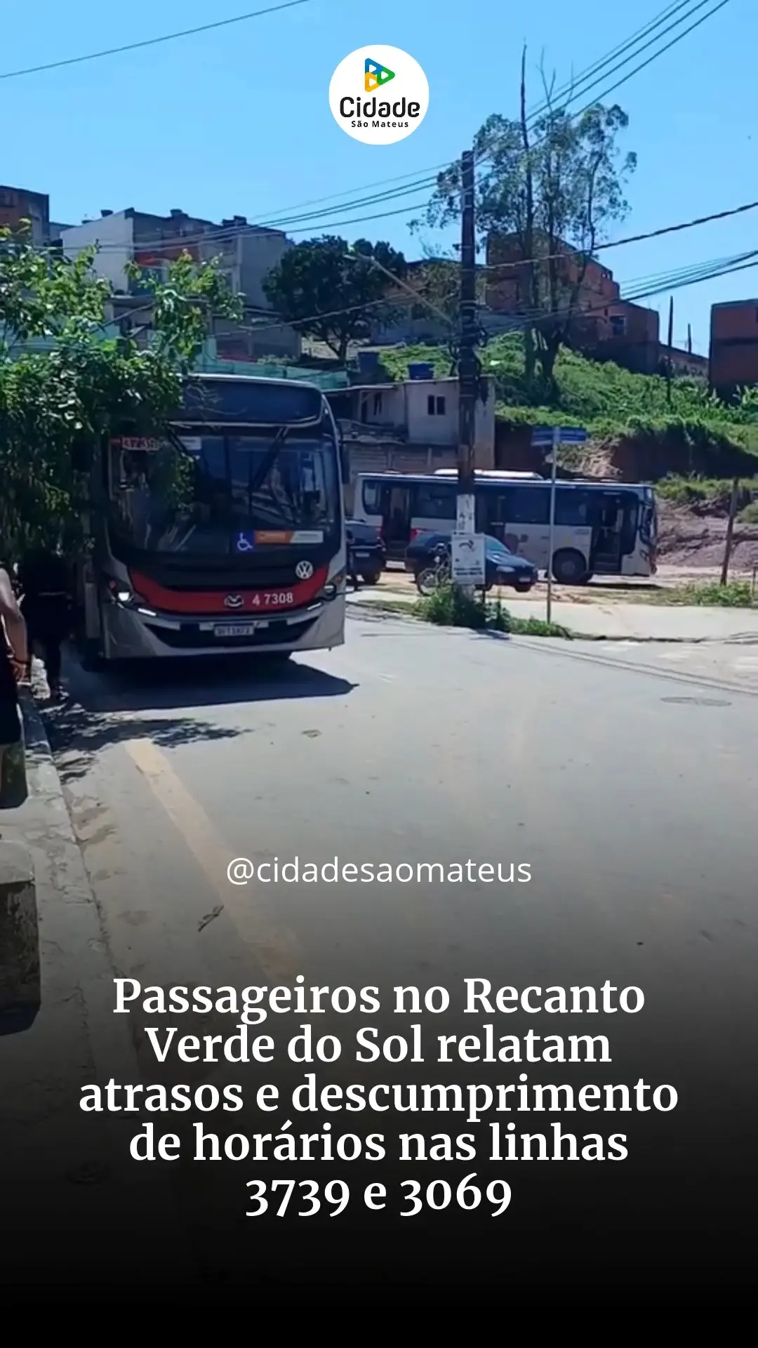 Usuários do transporte coletivo que dependem das linhas 3739 e 3069 no bairro Recanto Verde do Sol relatam…
