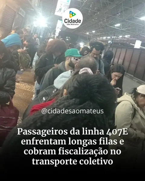 Usuários do transporte público que dependem da linha 407E-10 (Jardim Santo André) enfrentam diariamente…