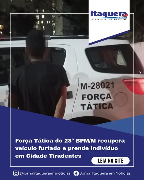 Veículo furtado é recuperado pela PM em Cidade Tiradentes